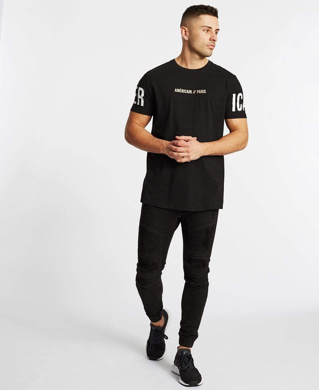 Americain Centre Ville Dual Curved Tee Jet Black