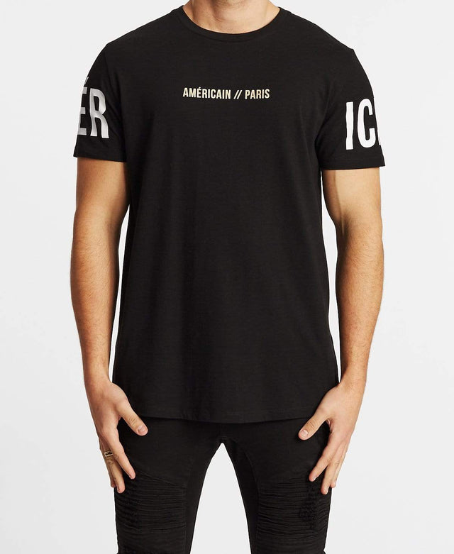Americain Centre Ville Dual Curved Tee Jet Black