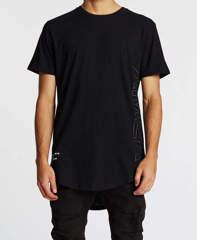 Americain Declaration Dual Curved T-Shirt Jet Black