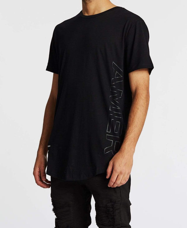Americain Declaration Dual Curved T-Shirt Jet Black