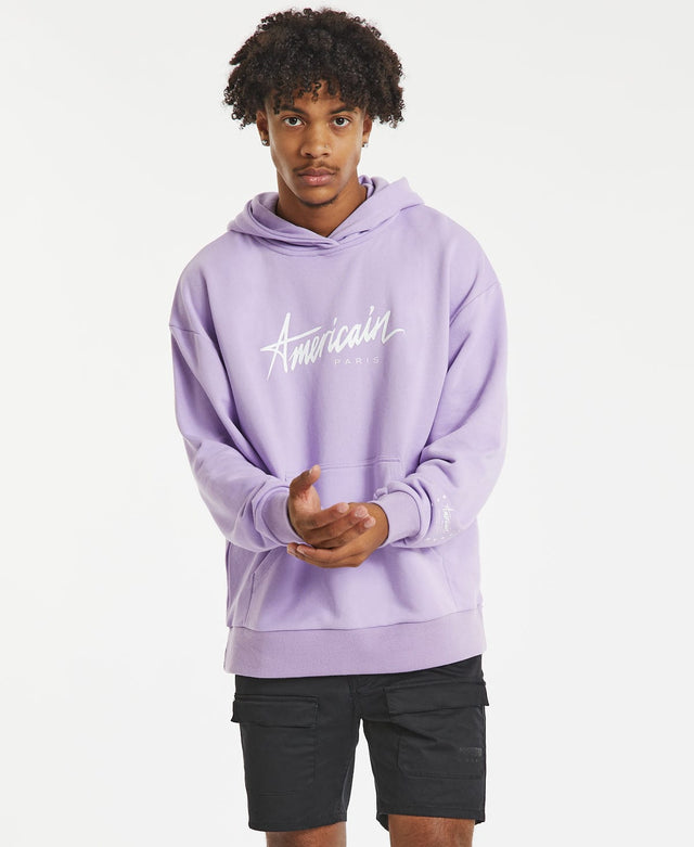 Americain Heartless Relaxed Hooded Jumper Lilac