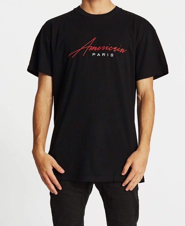 Americain Recompense Box Fit T-Shirt Jet Black