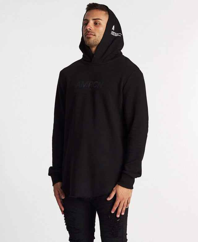 Americain Ultime Dual Curved Hoodie Jet Black