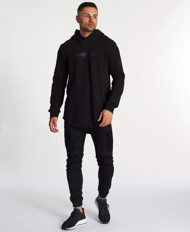 Americain Ultime Dual Curved Hoodie Jet Black
