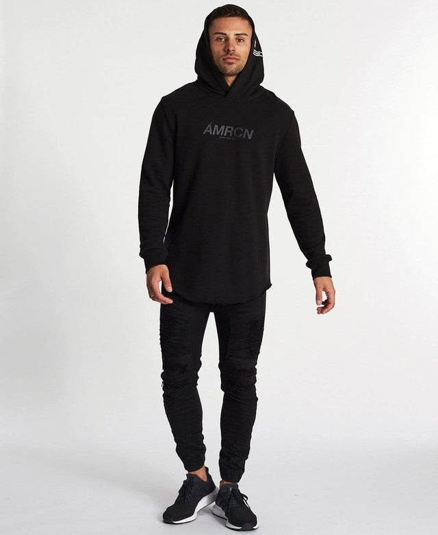 Americain Ultime Dual Curved Hoodie Jet Black
