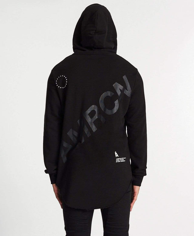 Americain Ultime Dual Curved Hoodie Jet Black
