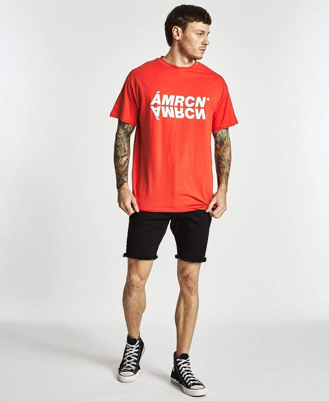 Americain Voyageur Box Fit T-Shirt Bold Red