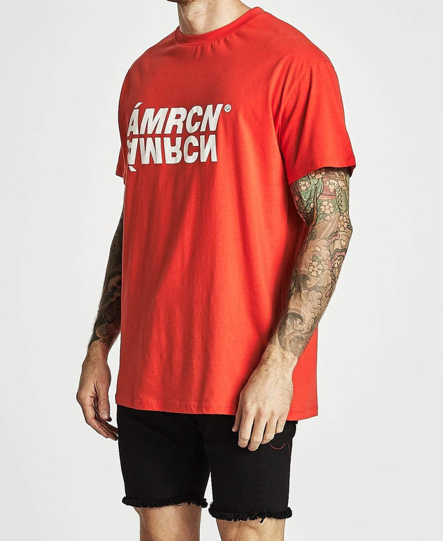 Americain Voyageur Box Fit T-Shirt Bold Red