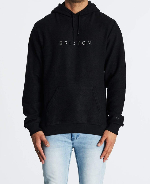 Brixton Alpha Line Hoodie Black