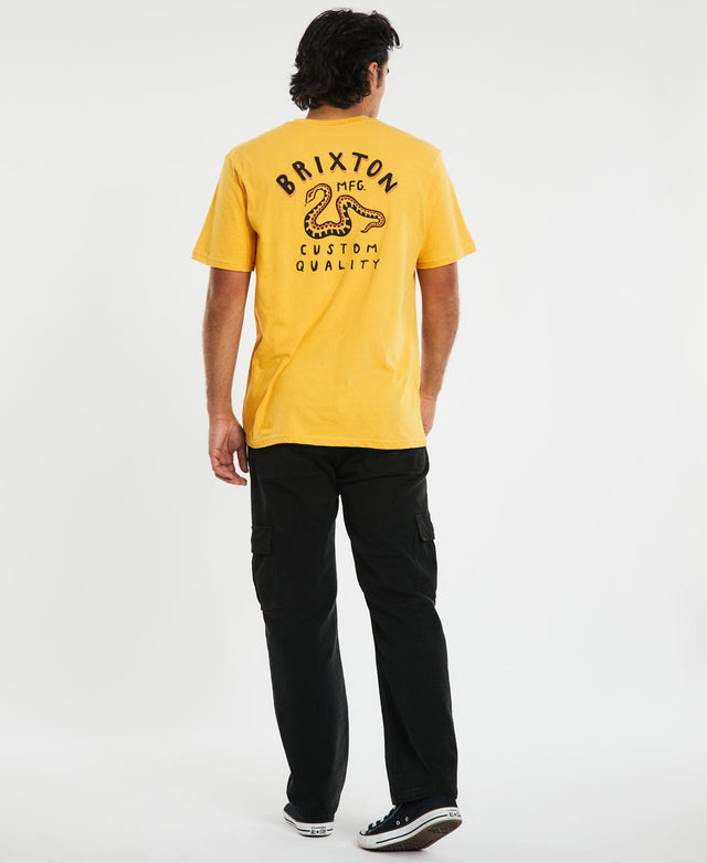 Brixton Clymer T-Shirt Bright Gold