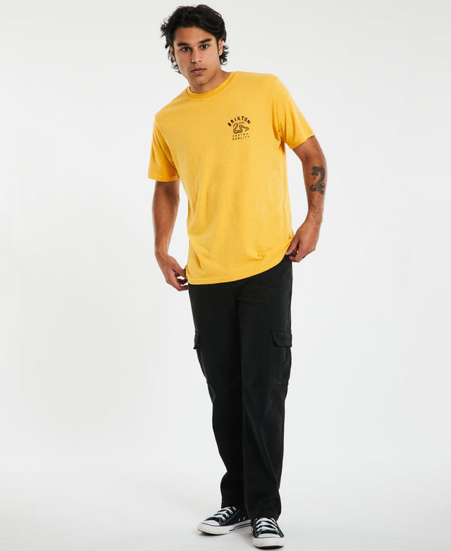 Brixton Clymer T-Shirt Bright Gold