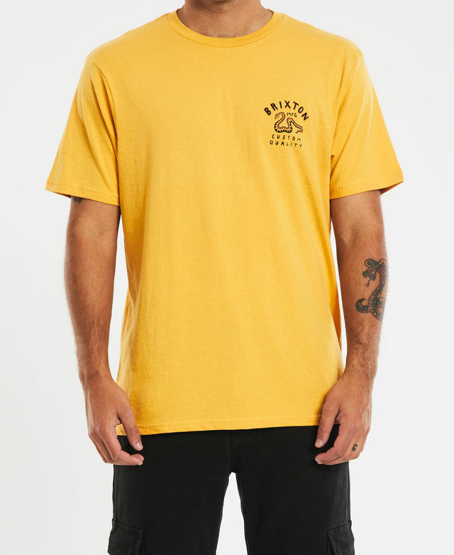 Brixton Clymer T-Shirt Bright Gold