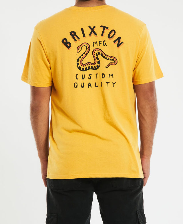 Brixton Clymer T-Shirt Bright Gold