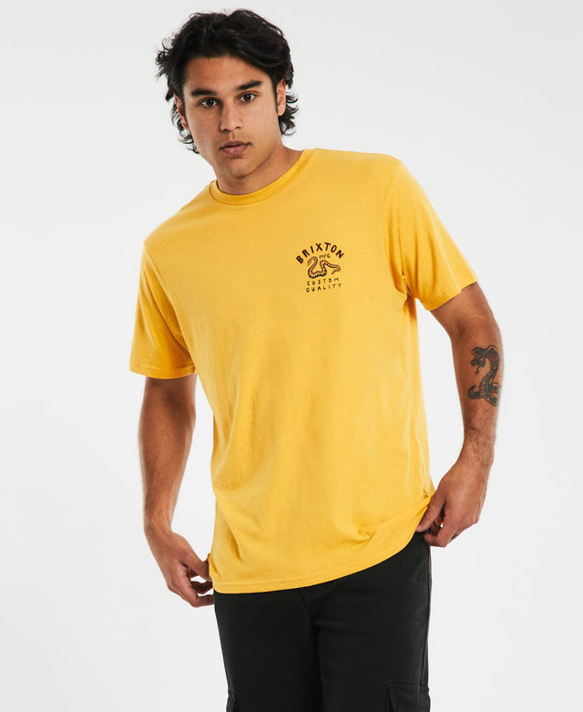 Brixton Clymer T-Shirt Bright Gold