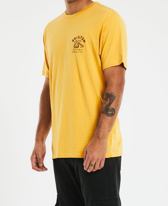 Brixton Clymer T-Shirt Bright Gold