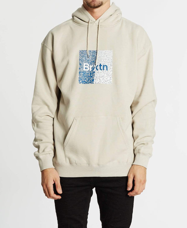 Brixton Crowd Hoodie Stone