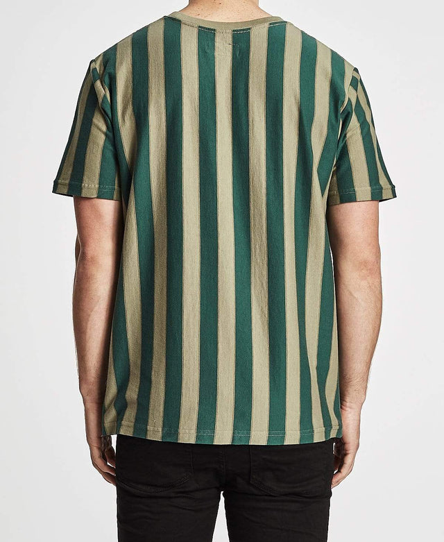 Brixton Hilt Embroidered Knit T-Shirt Sage/Emerald