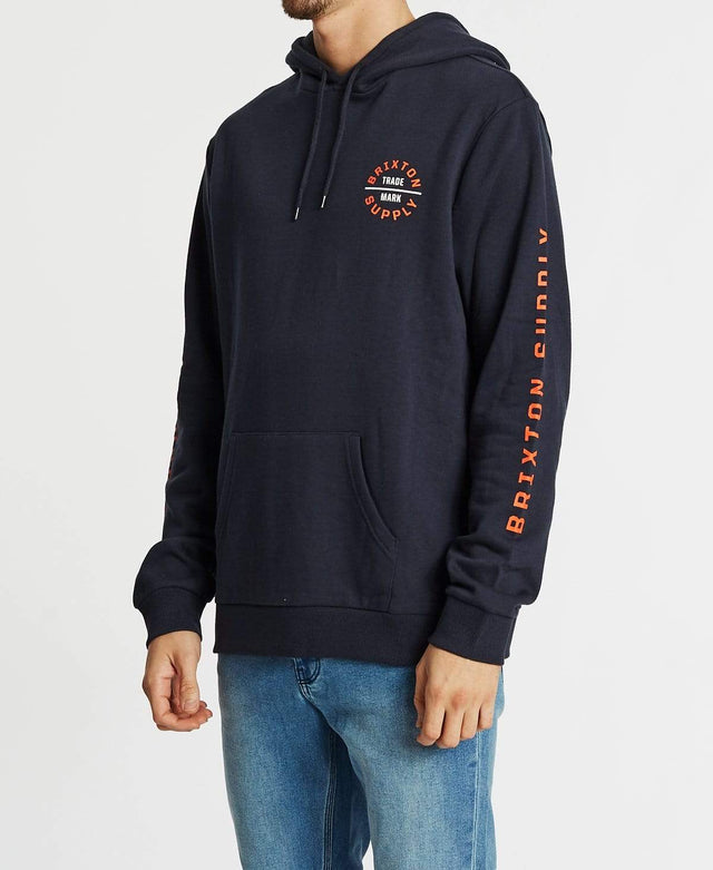 Brixton Oath VI International Hoodie Washed Navy