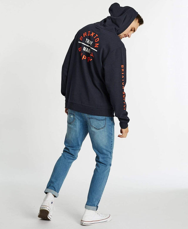 Brixton Oath VI International Hoodie Washed Navy