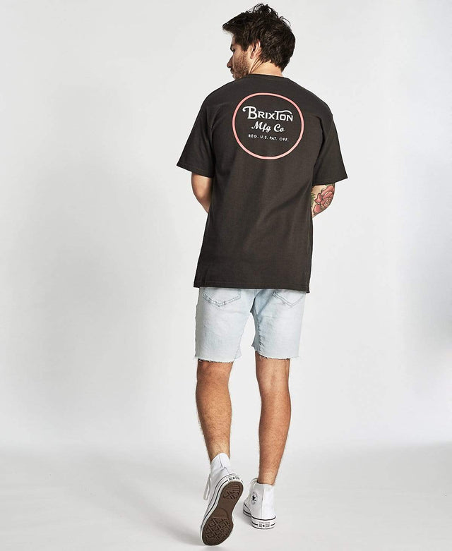Brixton Wheeler II T-Shirt Washed Black
