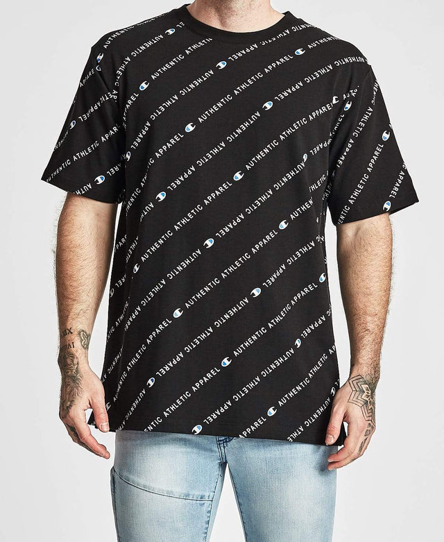 Champion ID Collection All Over Print T-Shirt Black
