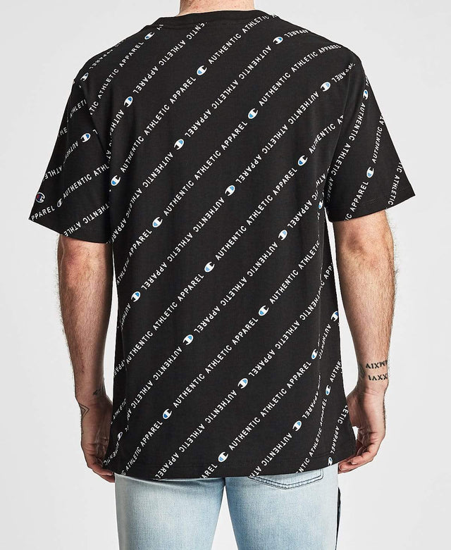 Champion ID Collection All Over Print T-Shirt Black