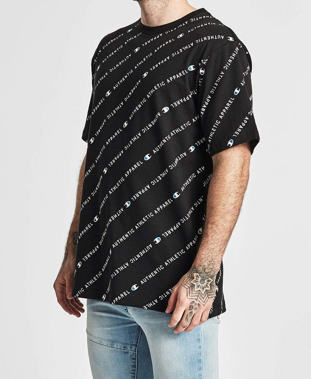 Champion ID Collection All Over Print T-Shirt Black