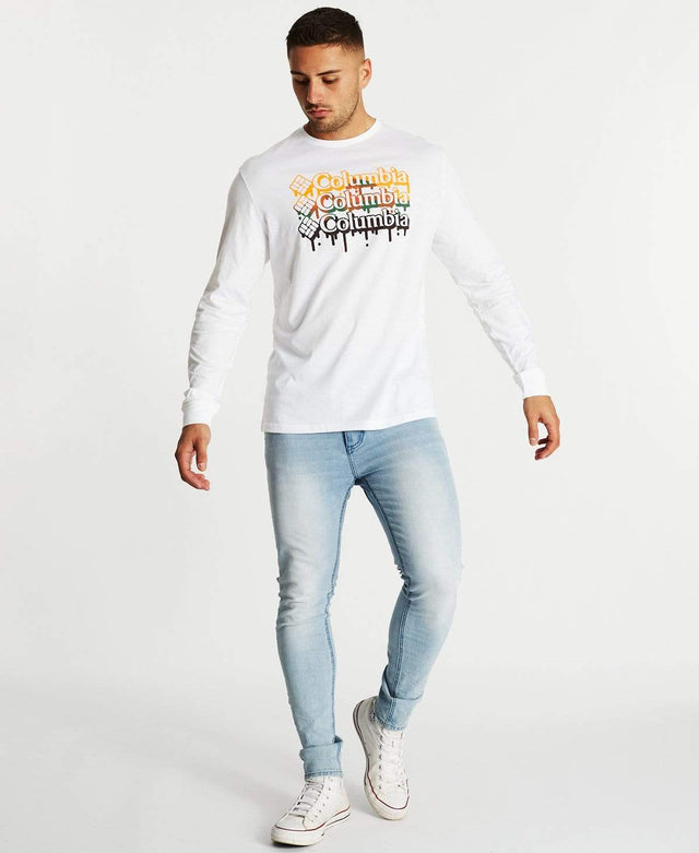 Columbia Outerbounds Long Sleeve Graphic T-Shirt White