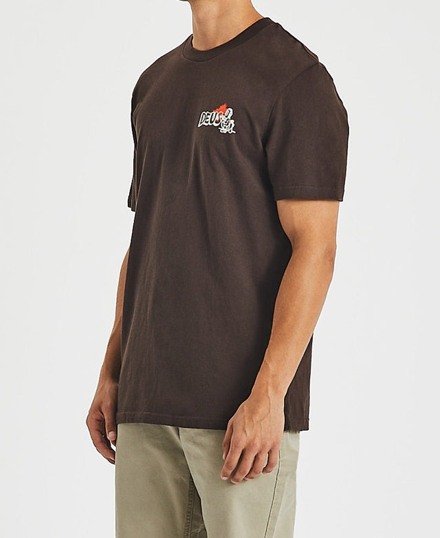 Deus Ex Machina Flash T-Shirt Choc Brown