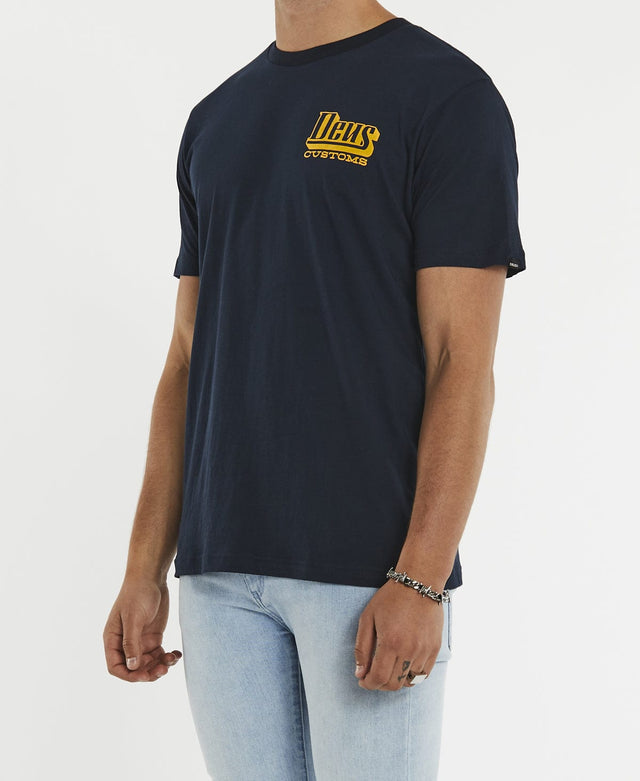 Deus Ex Machina Stripes T-Shirt Navy