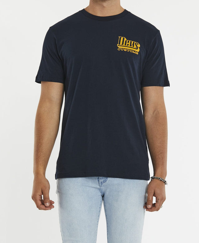 Deus Ex Machina Stripes T-Shirt Navy