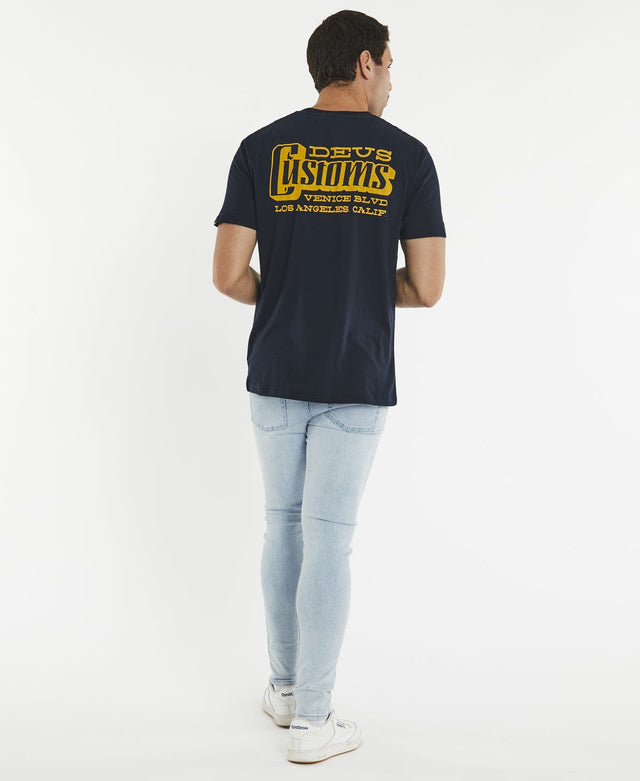 Deus Ex Machina Stripes T-Shirt Navy