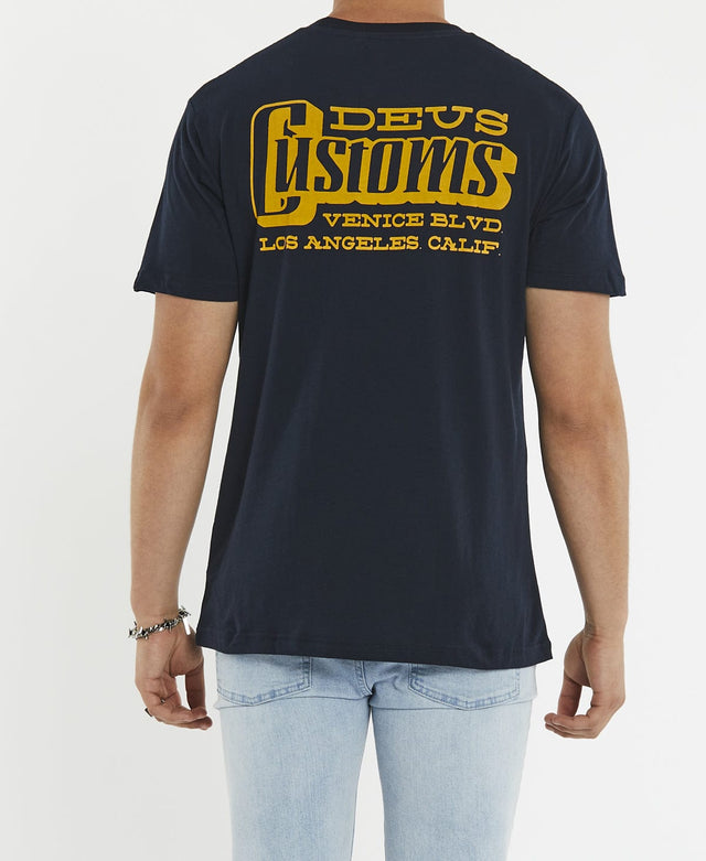 Deus Ex Machina Stripes T-Shirt Navy
