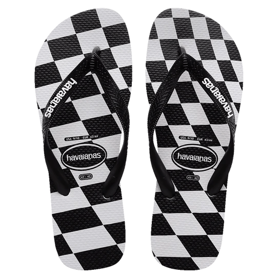 Havaianas Top Distorted Check Thongs Black Check