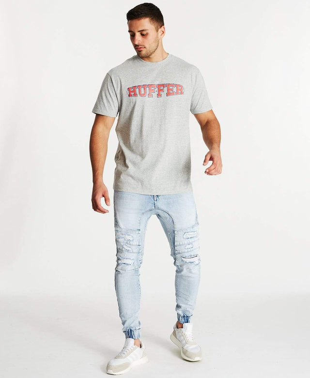 Huffer Mens Sup T-Shirt In Bloom Grey Marle