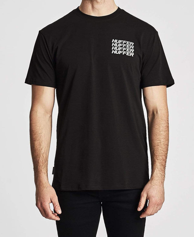 Huffer Sup T-Shirt Stacked Black
