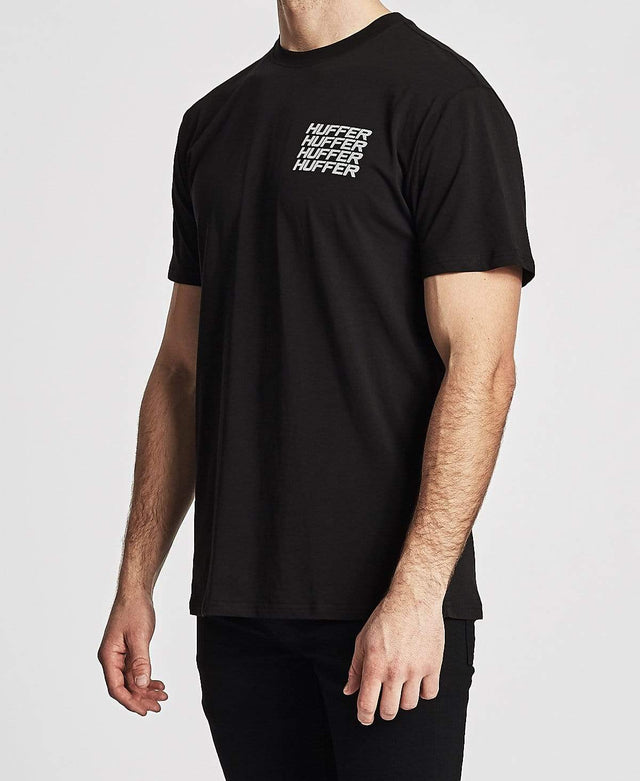 Huffer Sup T-Shirt Stacked Black