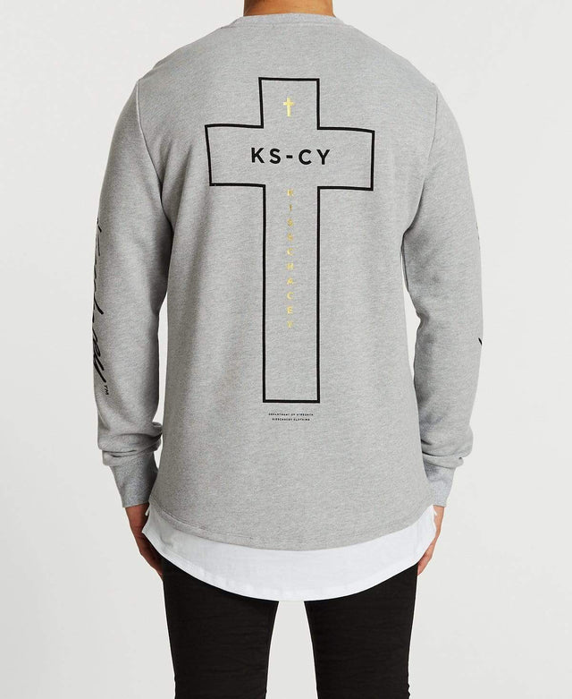 Kiss Chacey All In Layered Jumper Grey Marle