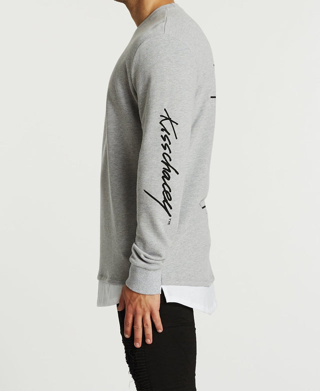Kiss Chacey All In Layered Jumper Grey Marle