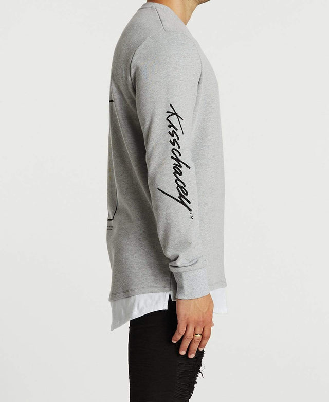 Kiss Chacey All In Layered Jumper Grey Marle
