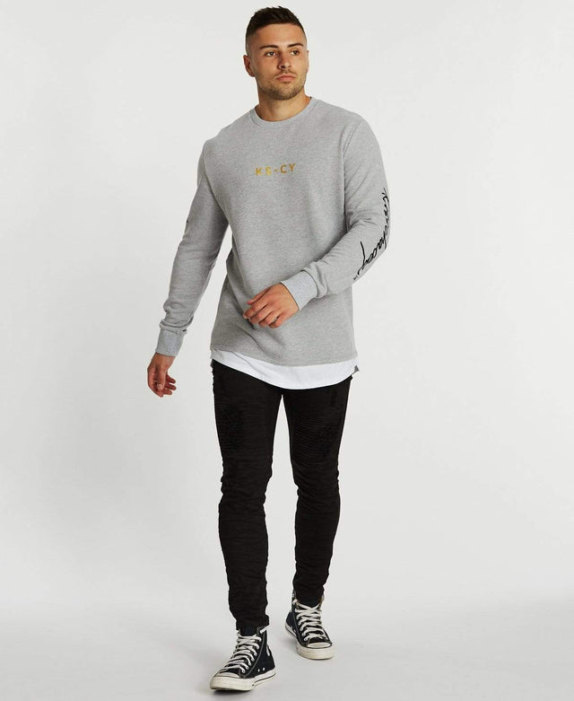 Kiss Chacey All In Layered Jumper Grey Marle