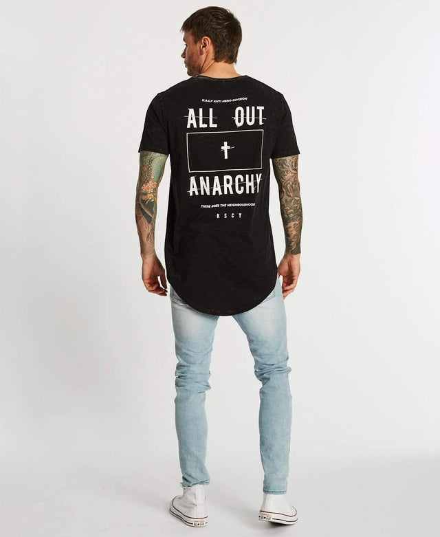 Kiss Chacey Anarchy Dual Curved T-Shirt Acid Black