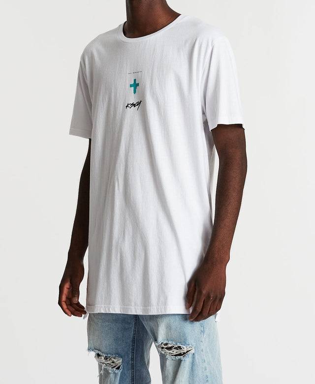 Kiss Chacey Animosity Step Hem T-Shirt White