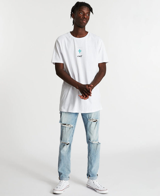 Kiss Chacey Animosity Step Hem T-Shirt White