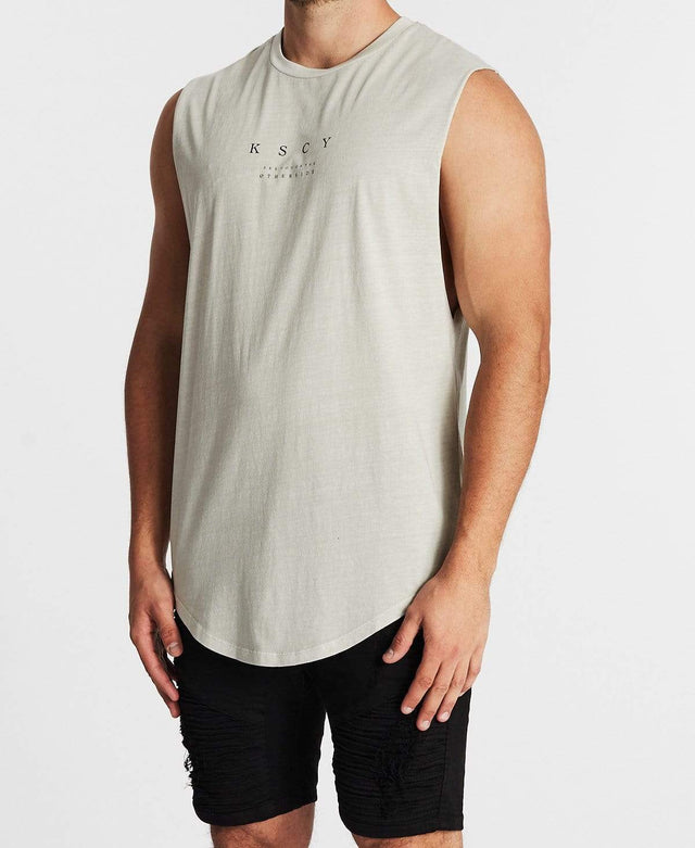 Kiss Chacey Antichrist Dual Curved Muscle Tee Pigment Stone