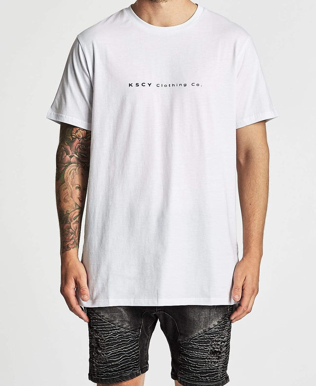 Kiss Chacey Base Stem Hem Tall T-Shirt White