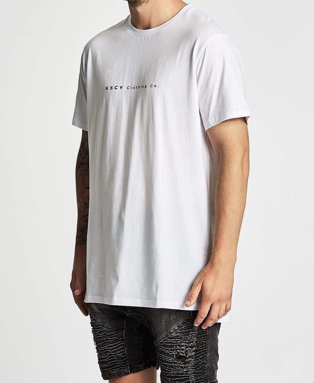 Kiss Chacey Base Stem Hem Tall T-Shirt White