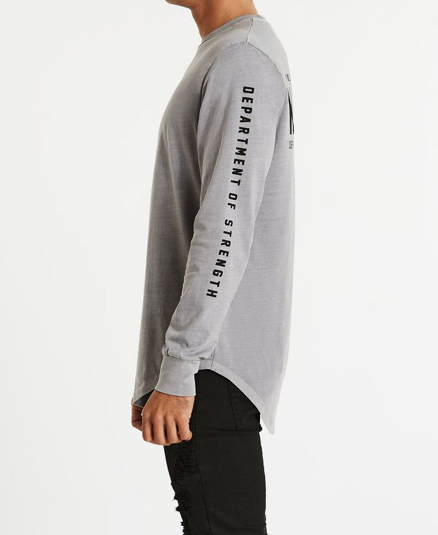 Kiss Chacey Blind Dual Curved Long Sleeve T-Shirt Pigment Gull