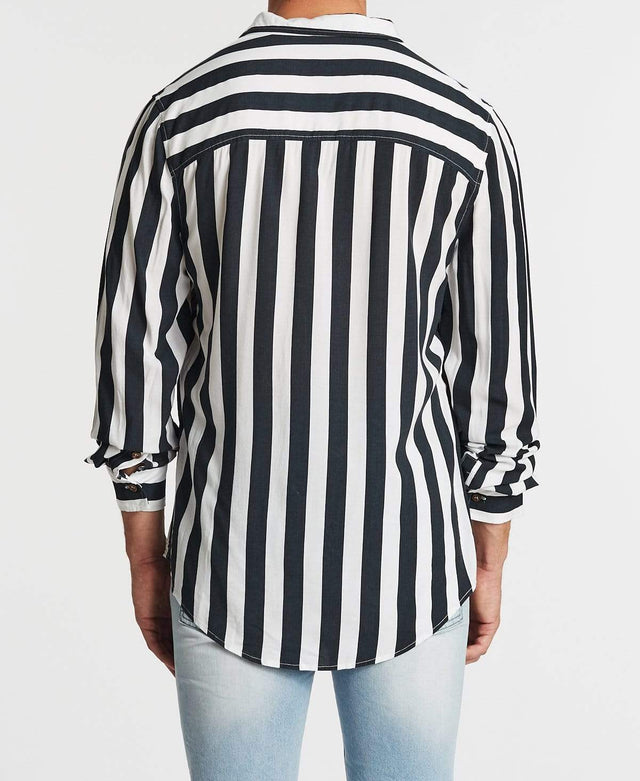 Kiss Chacey Bombay Standard Long Sleeve Shirt Blue/White Stripe