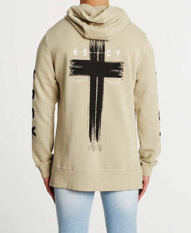 Kiss Chacey Breakdown Step Hem Hoodie Pigment Sand